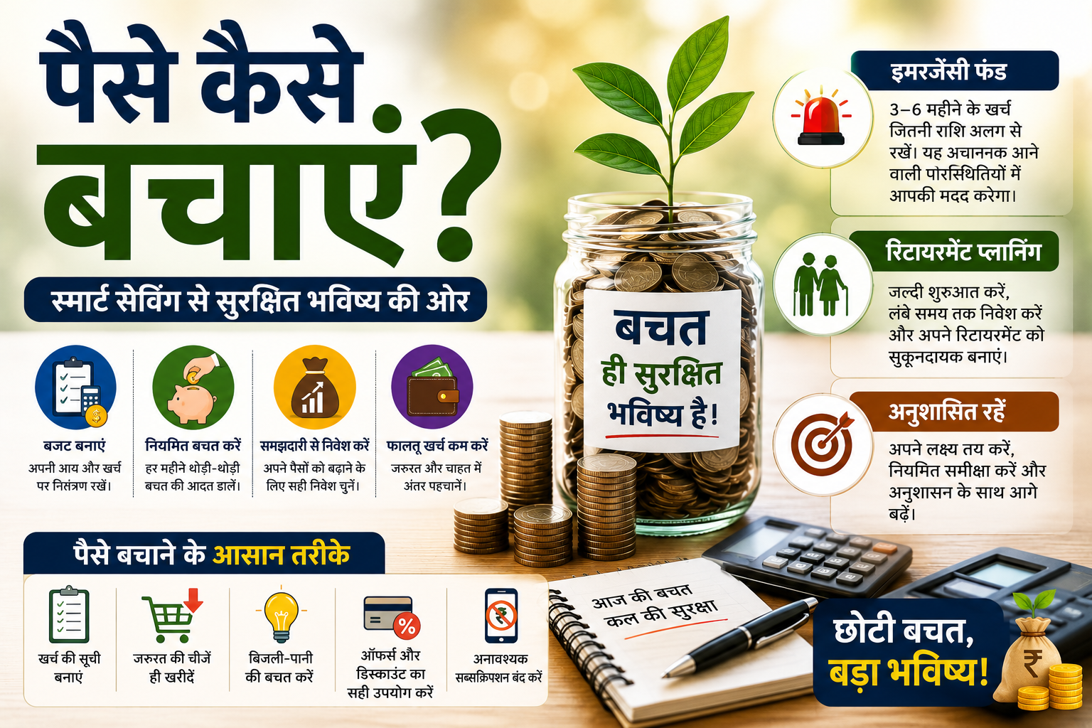 पैसे कैसे बचाए ।